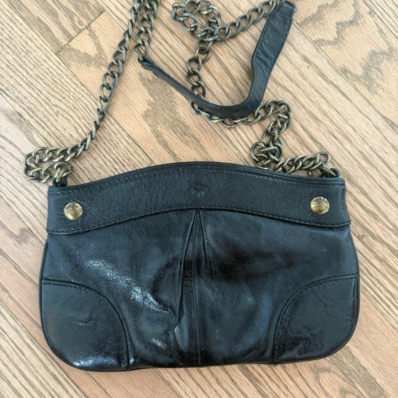 Hobo International Black Leather Chain Crossbody Bag - Picture 5 of 6